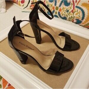 Pierre Dumas black Debbie heels, size 7